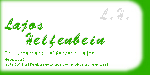 lajos helfenbein business card